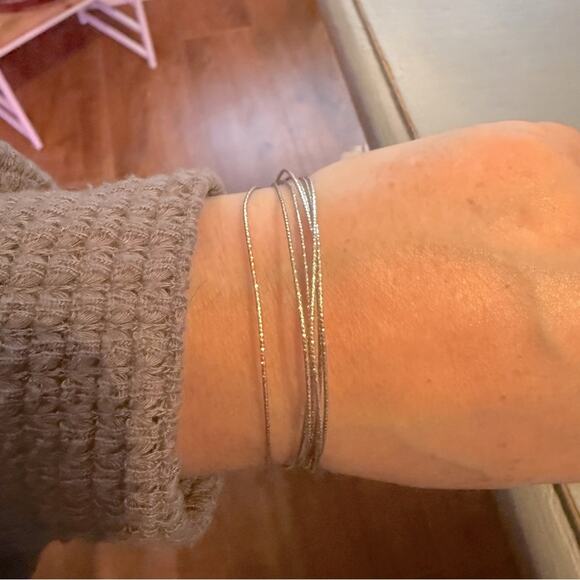 Silpada 925 Sterling Silver Lasting Impression Bangle Bracelets - Picture 5 of 9